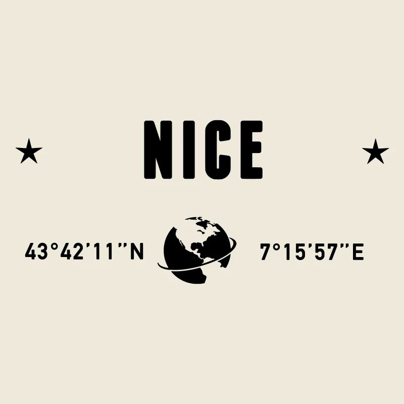 Nice France GPS Coordinates Globe