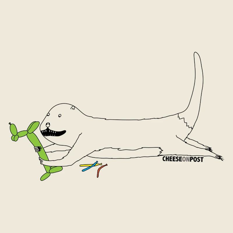 Otter mit Luftballons