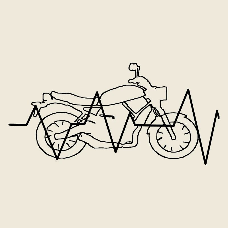 Motorrad Herzfrequenz Geschenk Geschenkidee