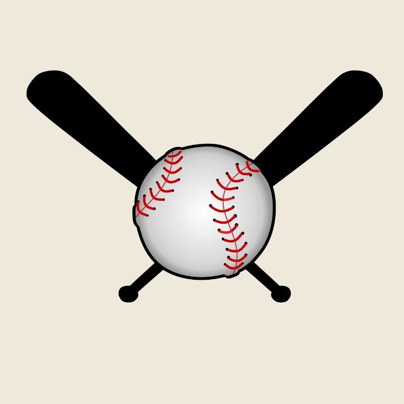 Baseball avec batte de baseball sur croix