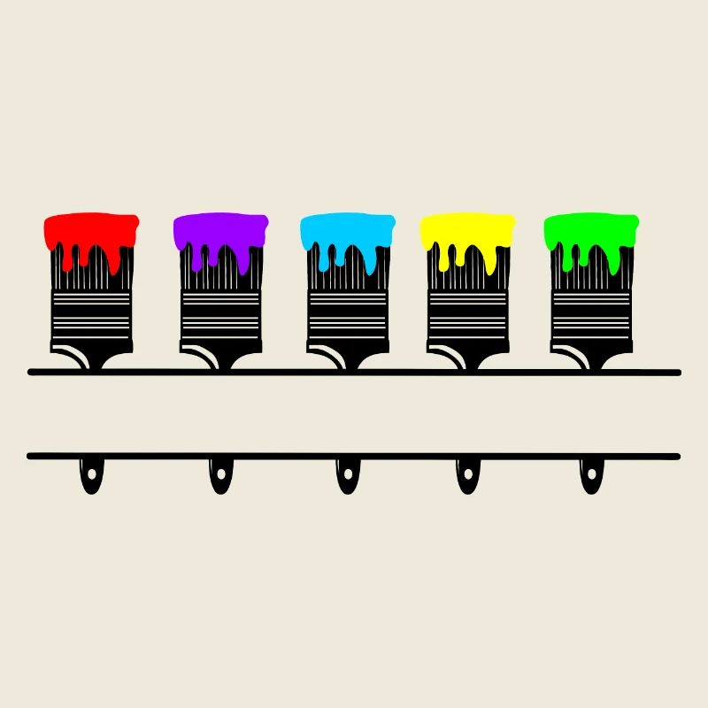 Farbpinsel mit leerer Aussparung