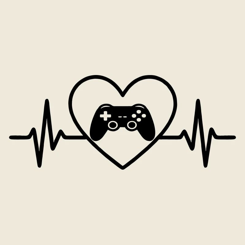Videospiel Controller Herz Gamer