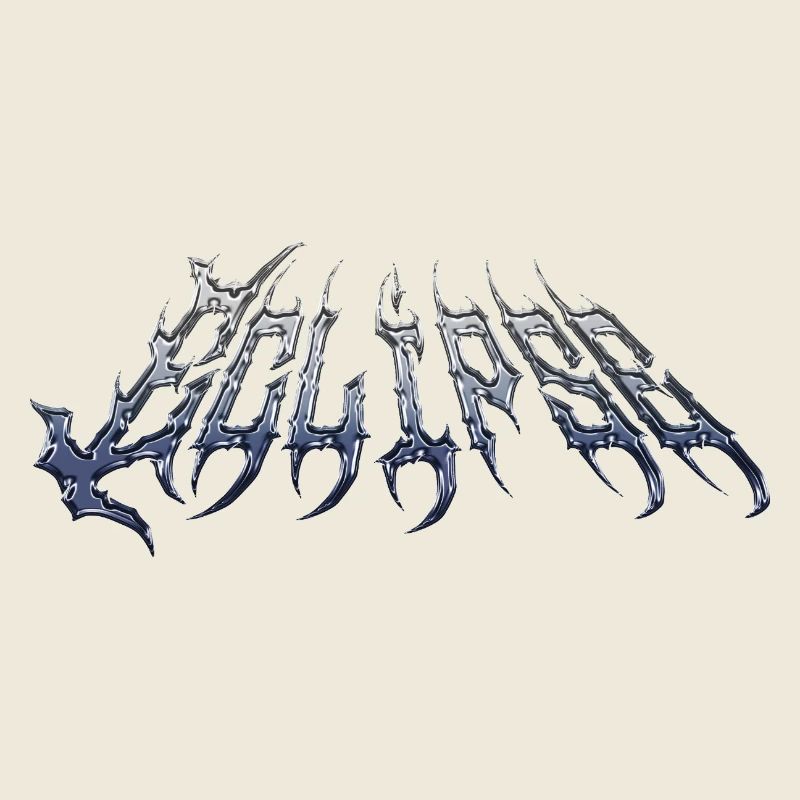 Eclipse - cold metal chrome text