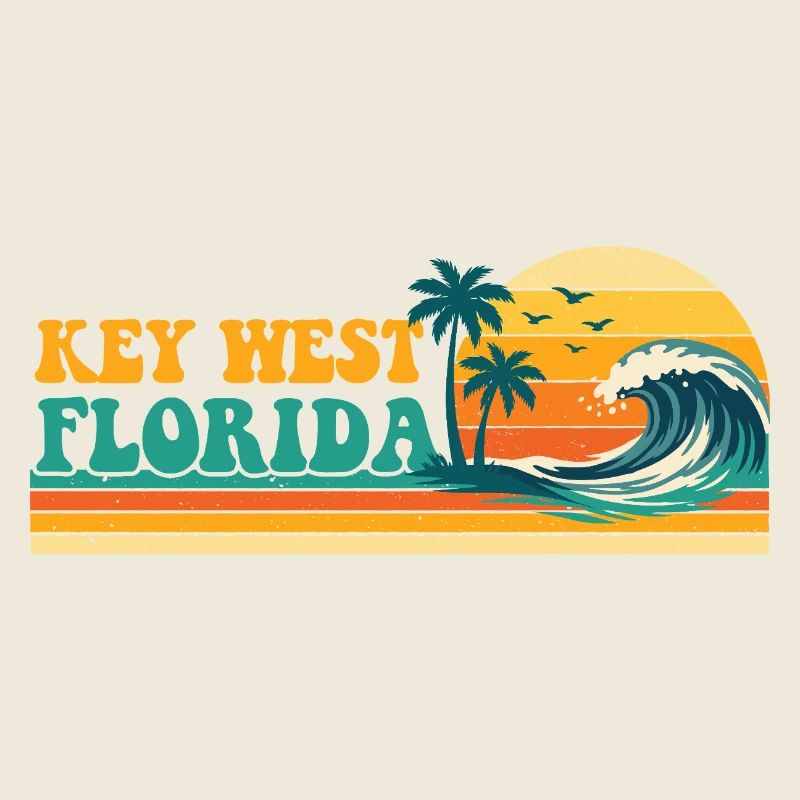 Key West Florida Retro Spring Break Beach Vibe