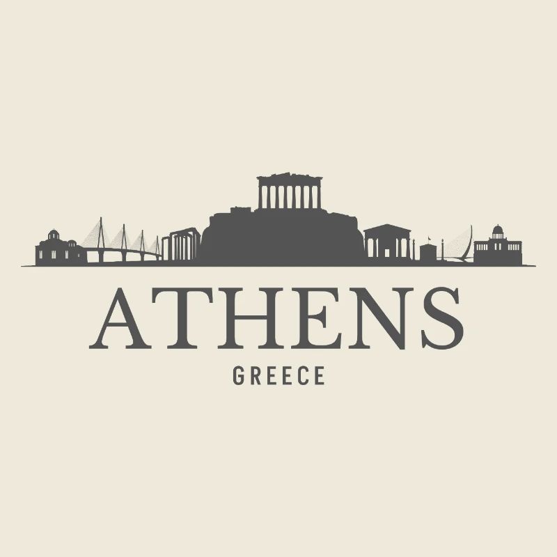 Athènes Grèce, silhouette d’Athènes