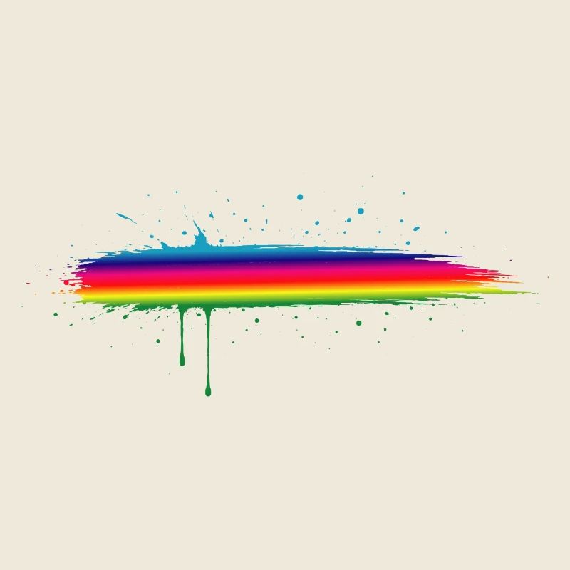Rainbow Brush Stroke Gradient Splash