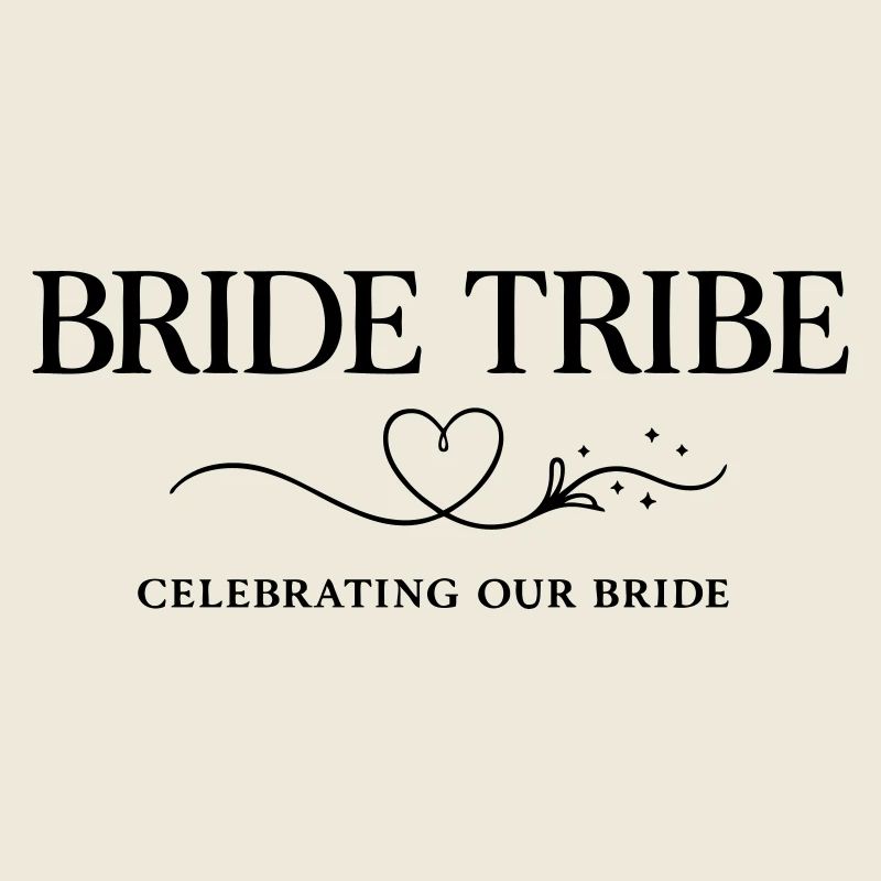 Bride Tribe! Heart Design Bachelor Party Bridal Crew Outfit
