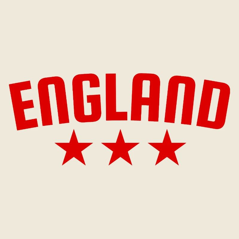 England 3 Sterne Design Rot