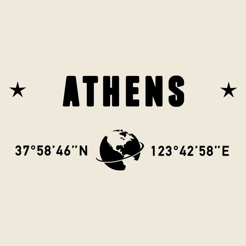 Athens Greece Coordinates Planet Earth