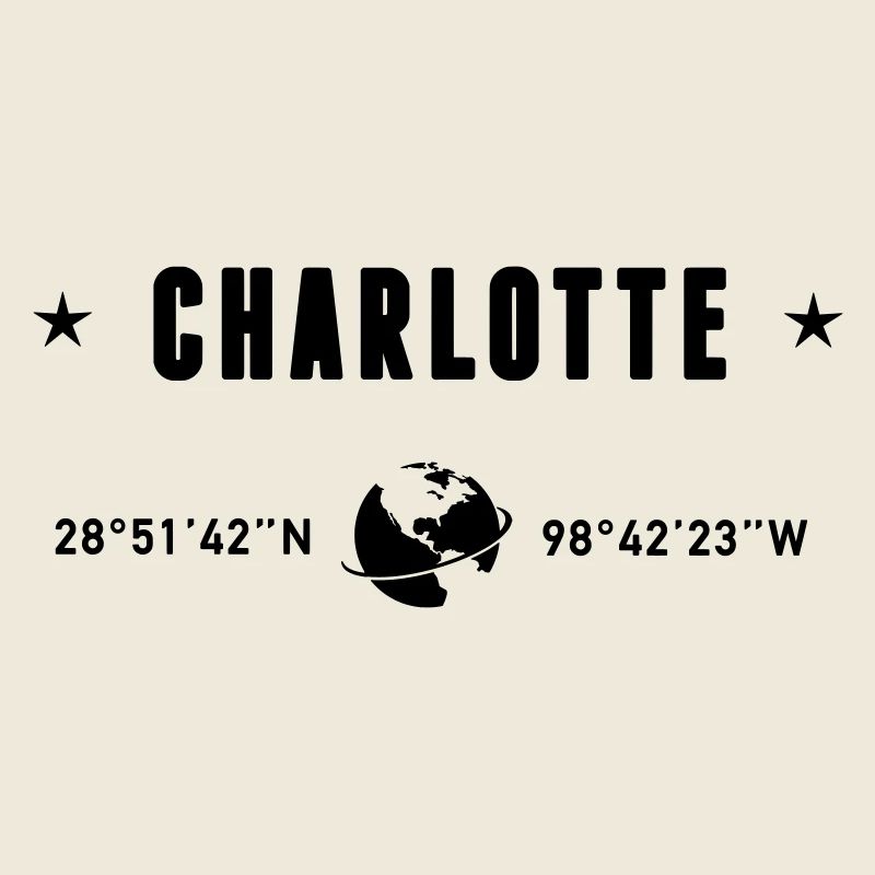 Charlotte North Carolina Coordinates Globe