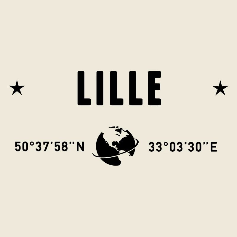 Lille France GPS Coordinates Globe