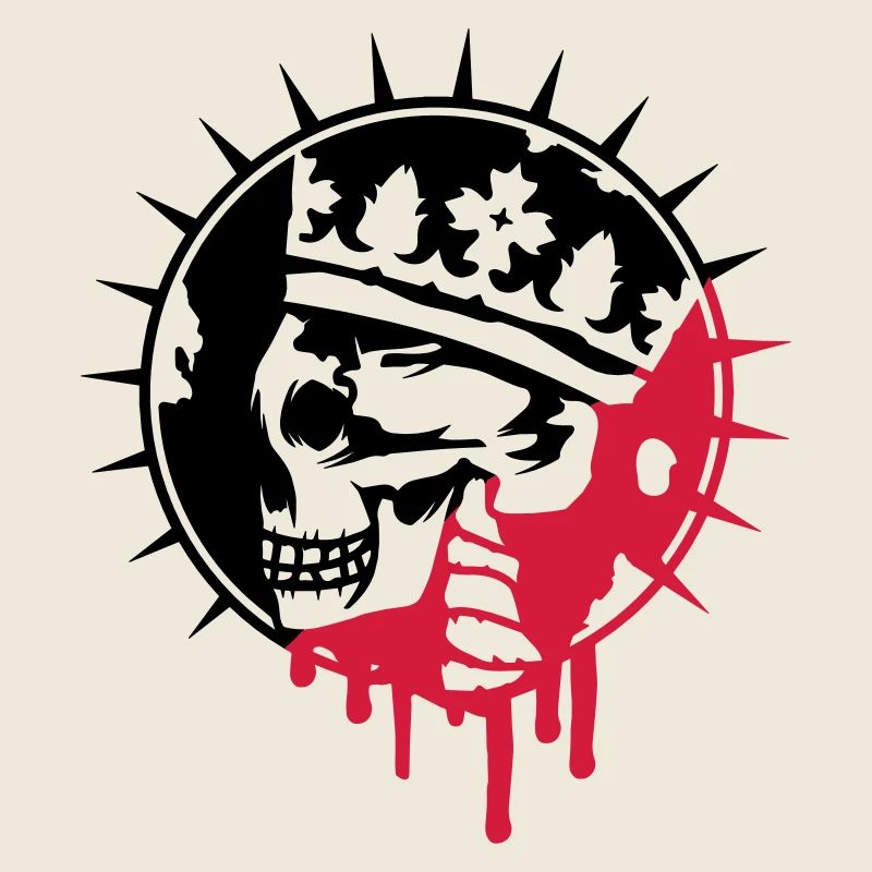 Totenschädel mit Krone Graffiti Patch