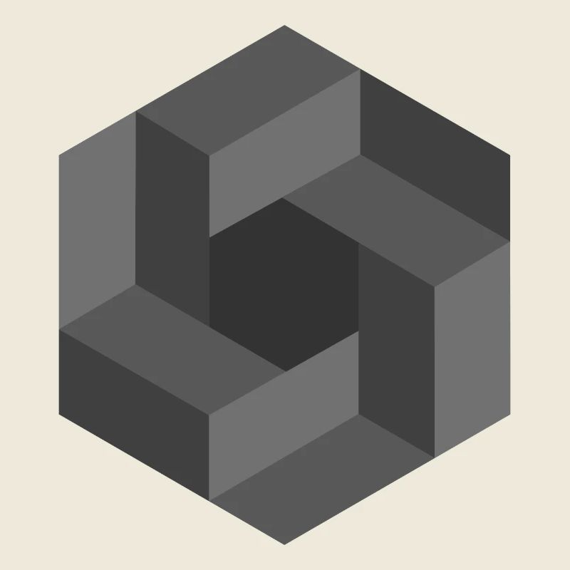 Geometric Illusion Pattern Black White