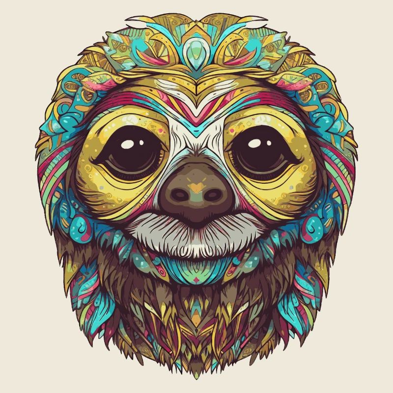 Psychedelic sloth