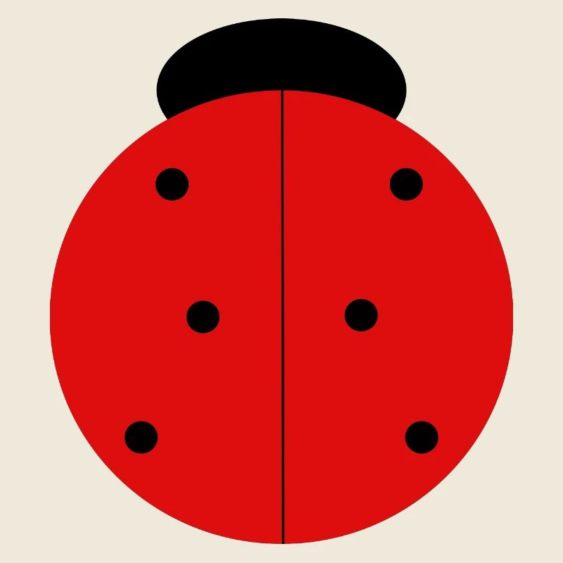 Rote Marienkäfer mit Mitessern