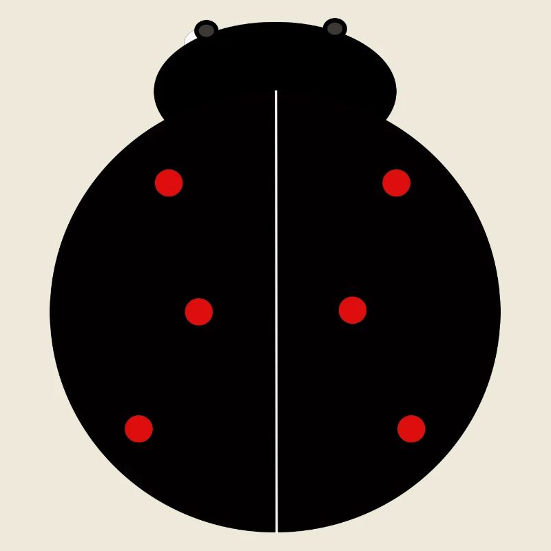 Black Ladybug with Red Dots