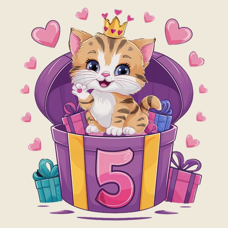 Chat mignon - 5e anniversaire - 5 ans