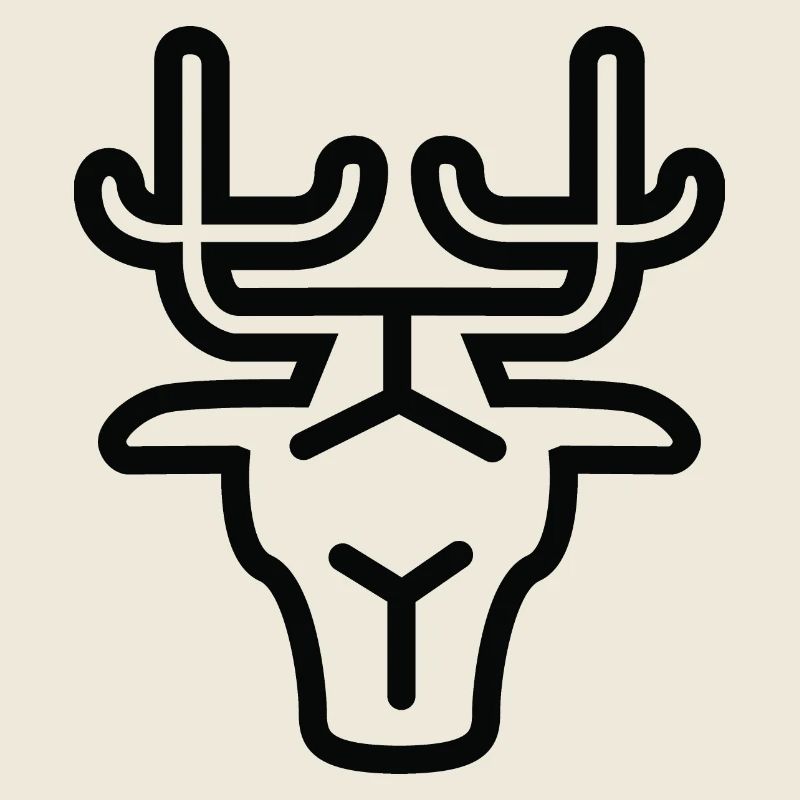 Reindeer Geometric Lines