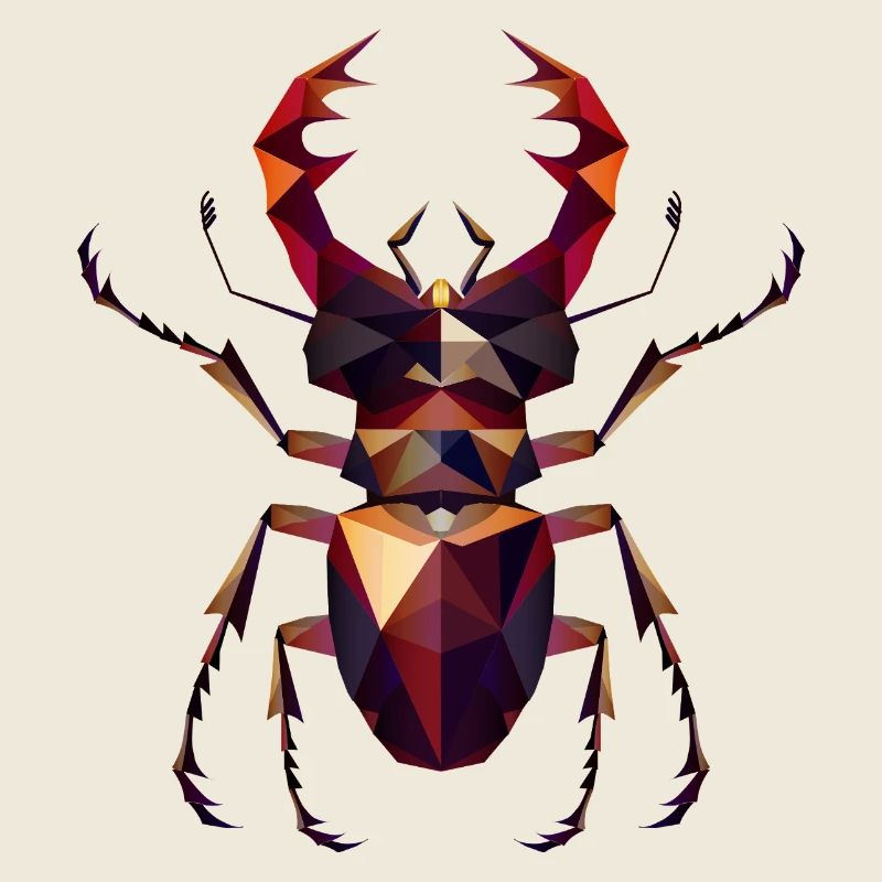 impressive stag in modern style