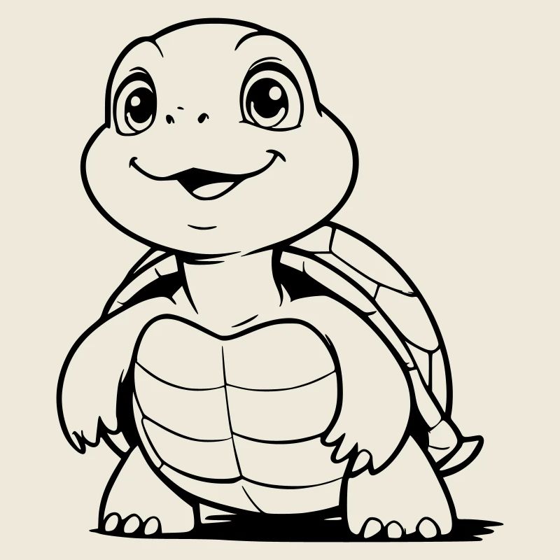 tortue mignonne comme illustration vectorielle