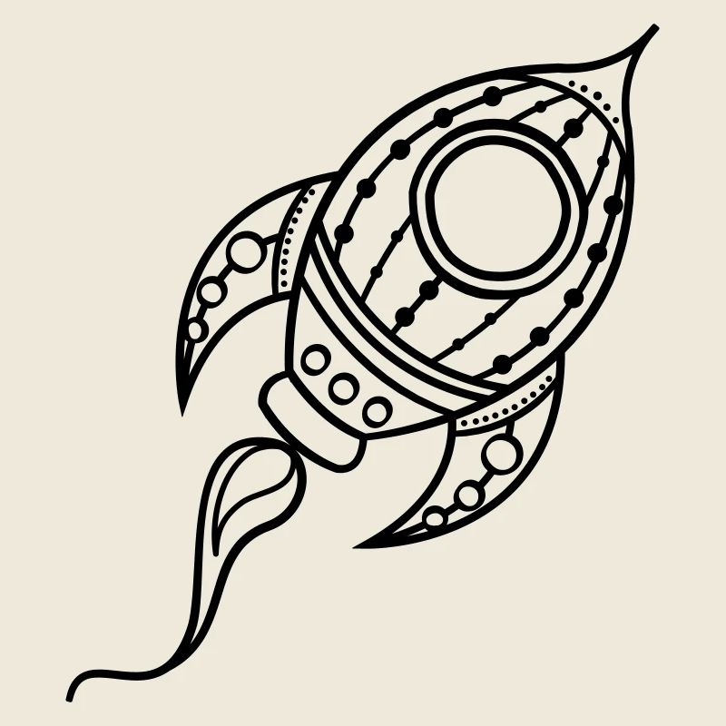 Fusée Doodle Voyage dans l’espace