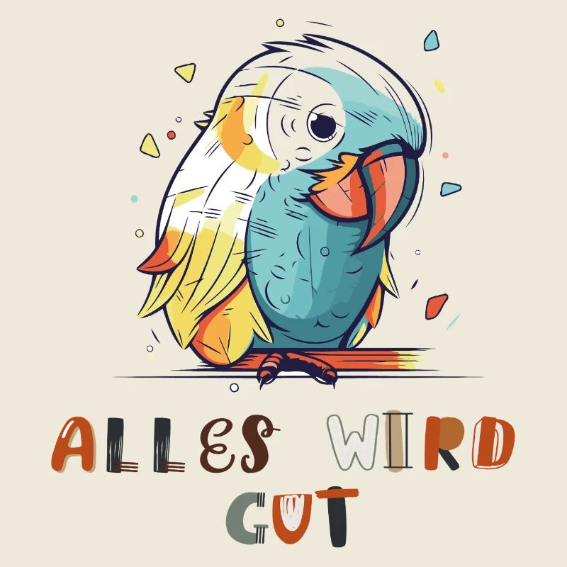 Bunter Papagei, alles wird gut