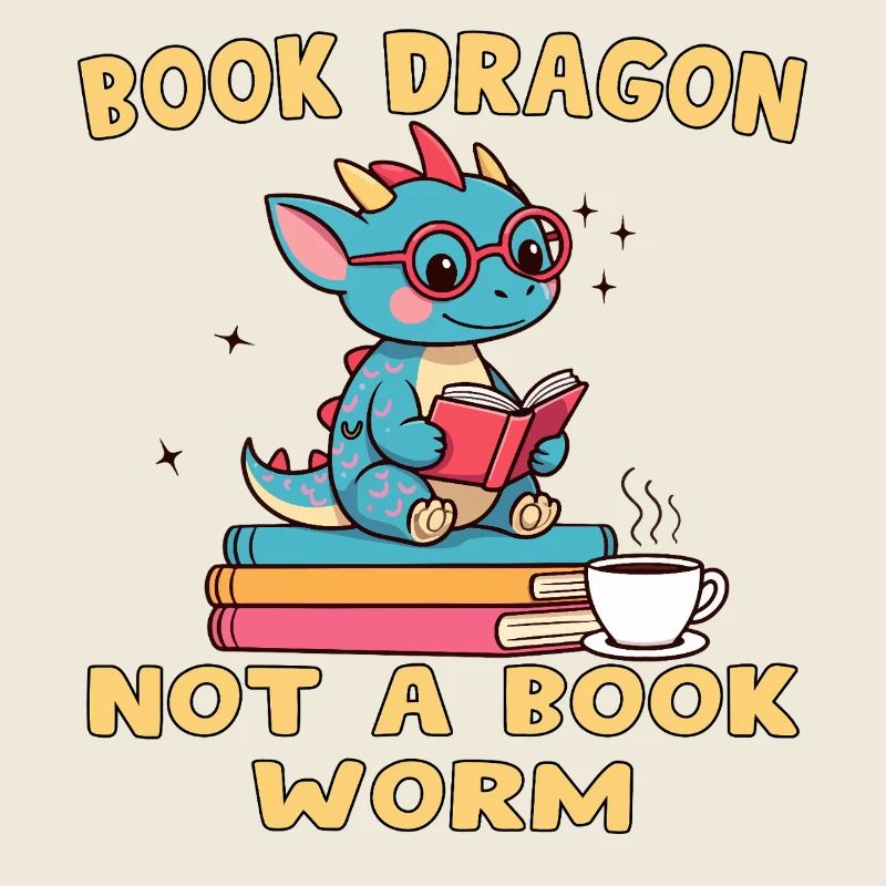 Drache Bibliophile Eule