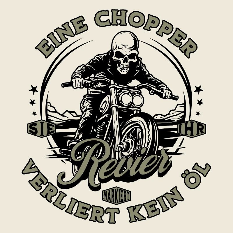 Motorcycle Biker Chopper Skeleton