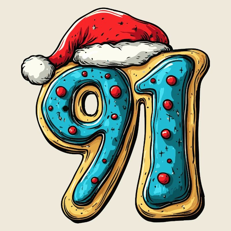91 Number Cookie Christmas