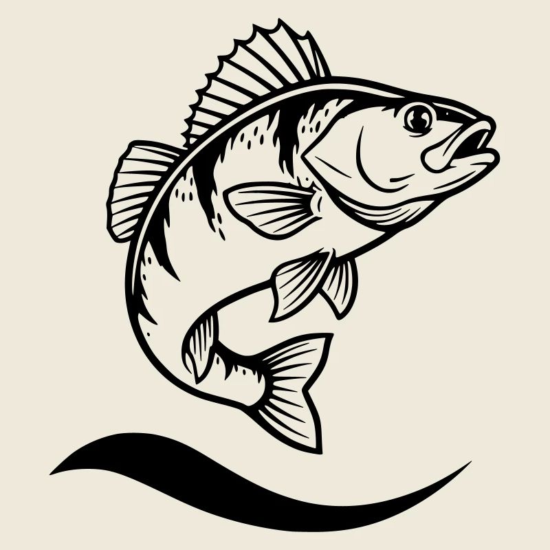 Springender Flussbarsch Angler Action