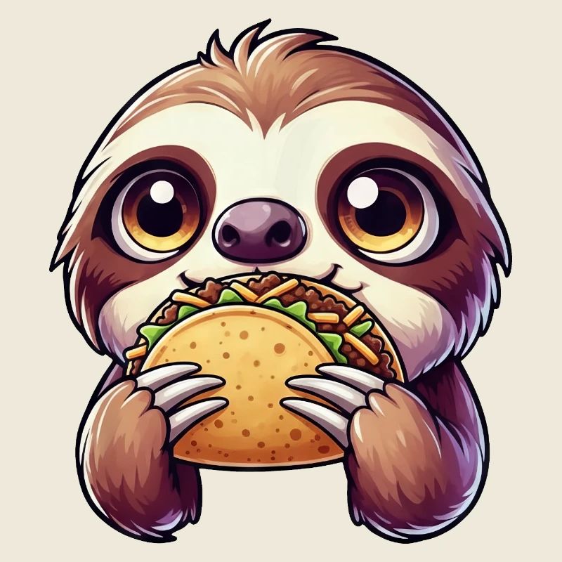 Taco paresseux mignon, restauration rapide