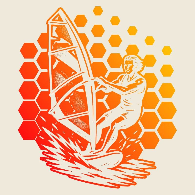 Modernes Windsurfing Artwork