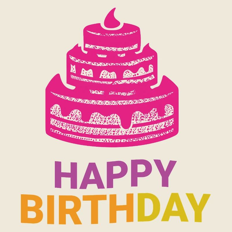 Layered Birthday Cake Emblem