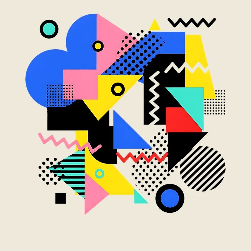 Geometrische Farbexplosion Pop Art