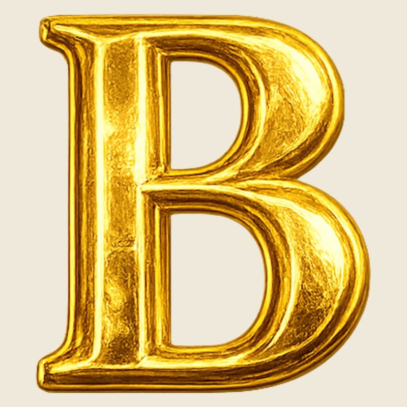 Goldenes B-Monogramm