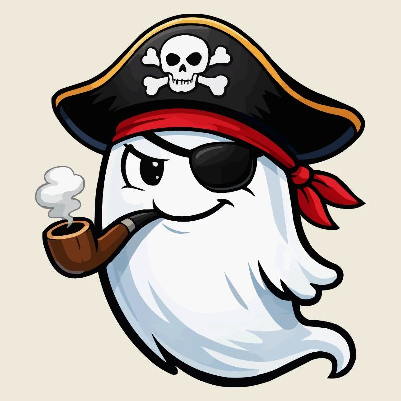 Ghost Pirate with Pipe