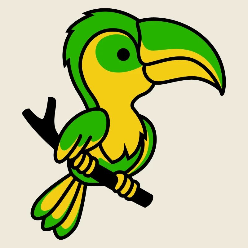 Neon Toucan in Green and Yellow
