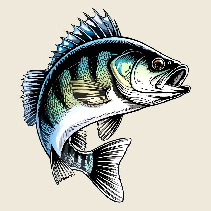 Illustration du poisson dynamique Jumping Perch