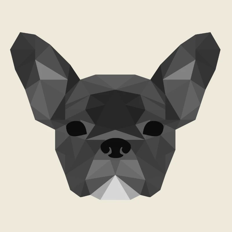 gris Low Poly Frenchie