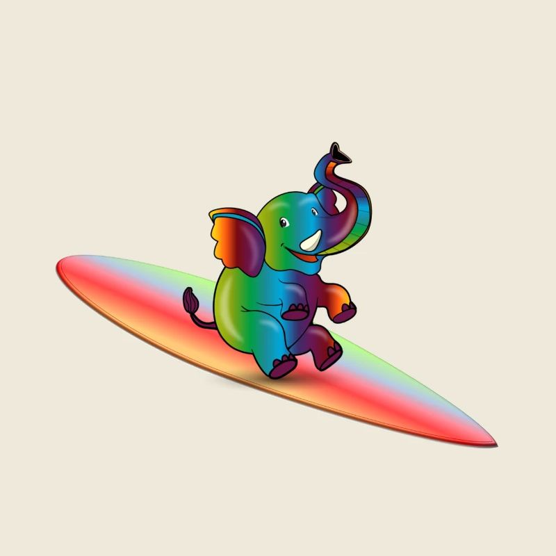 éléphant surfin