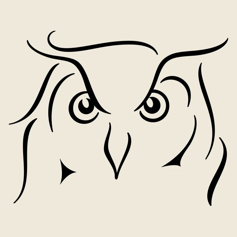 Eagle owl - line drawing gift idea gift