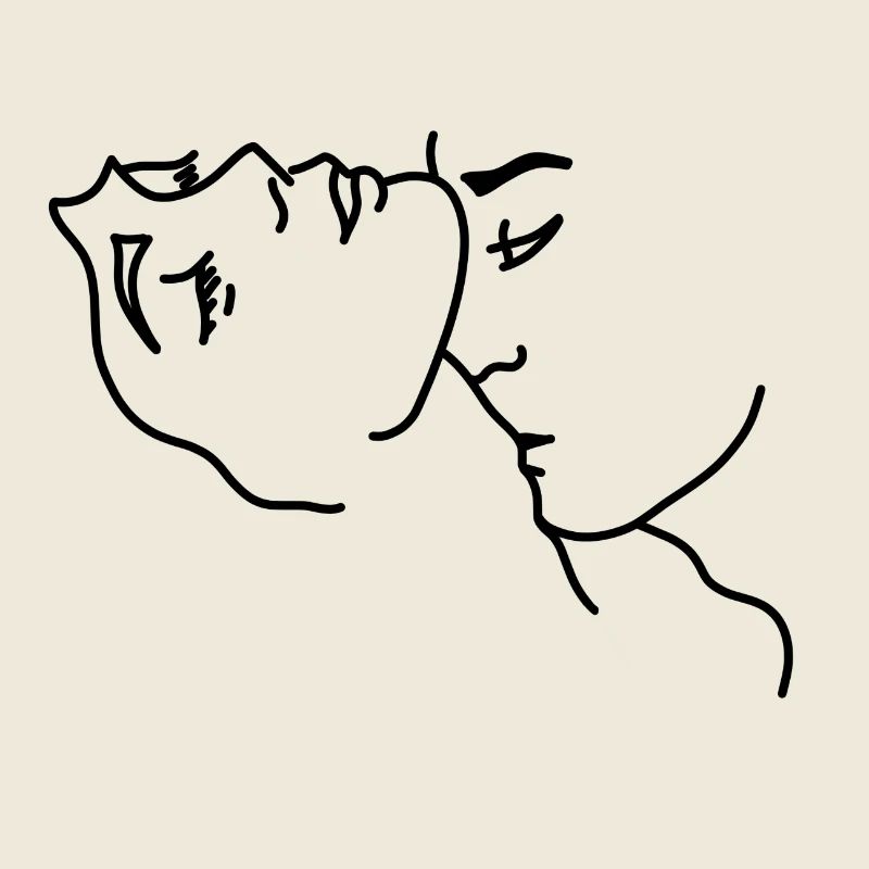 Baiser l'amour du cou