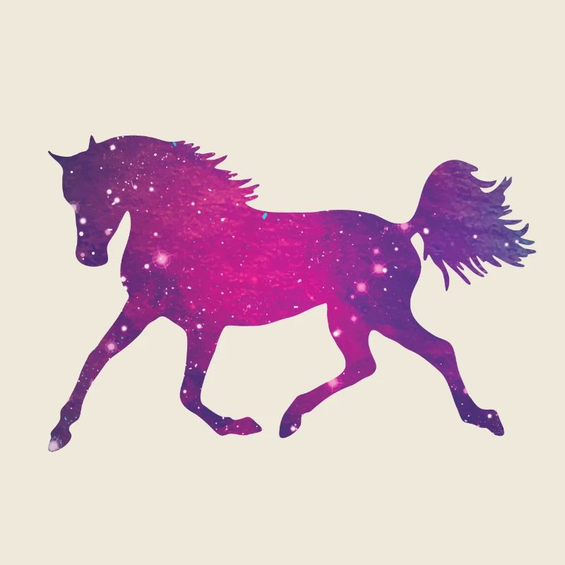 Silhouette de cheval Galaxy Space Universe