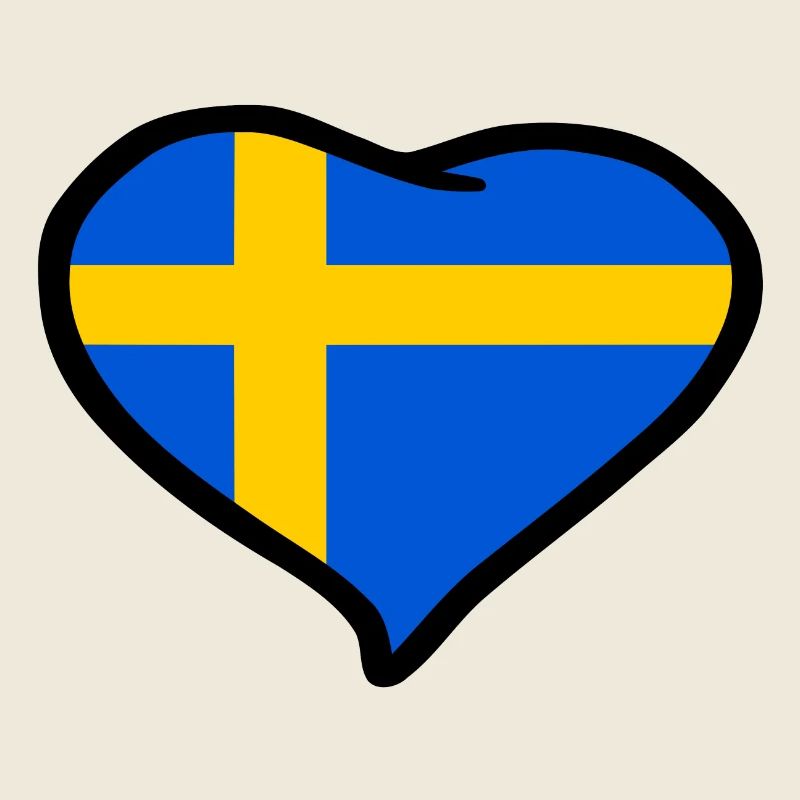 Schweden Herz Flagge
