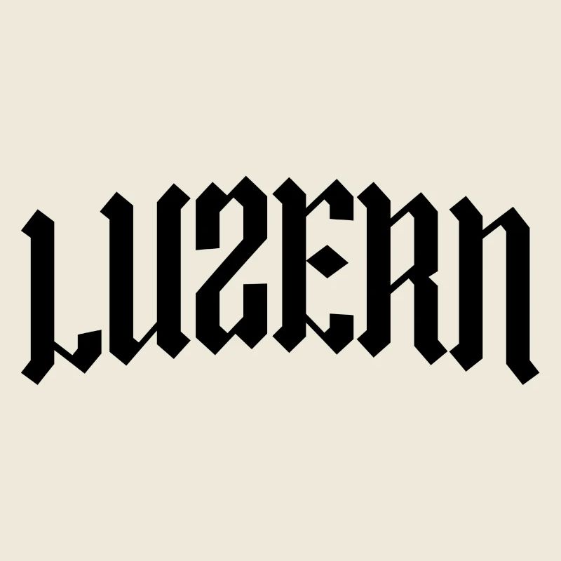 Lucerne Switzerland Gothic Lettering