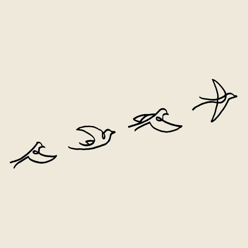 Le vol de l'oiseau noir