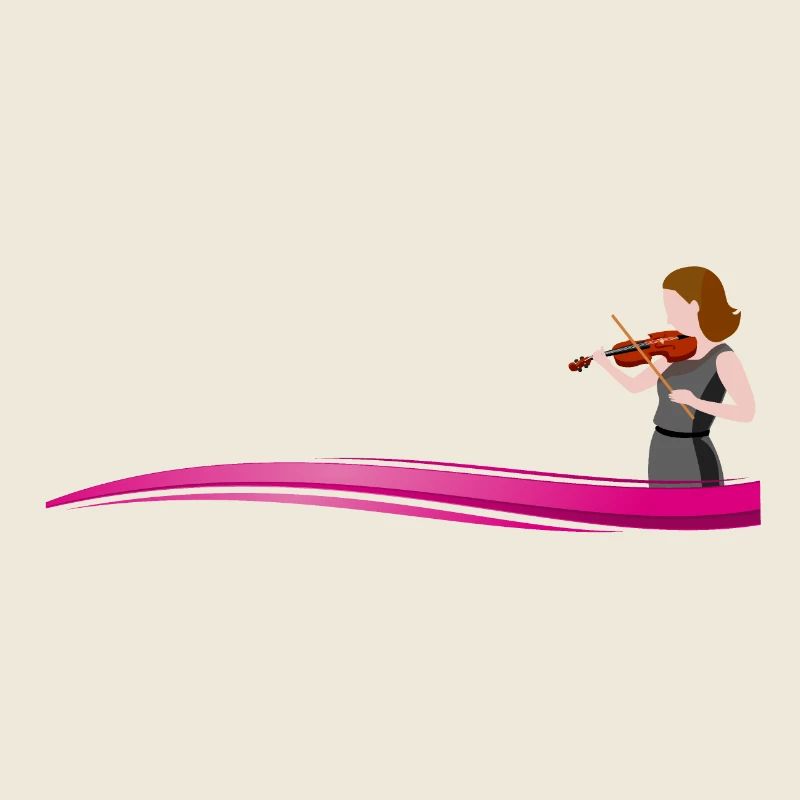 Violinist on a wave