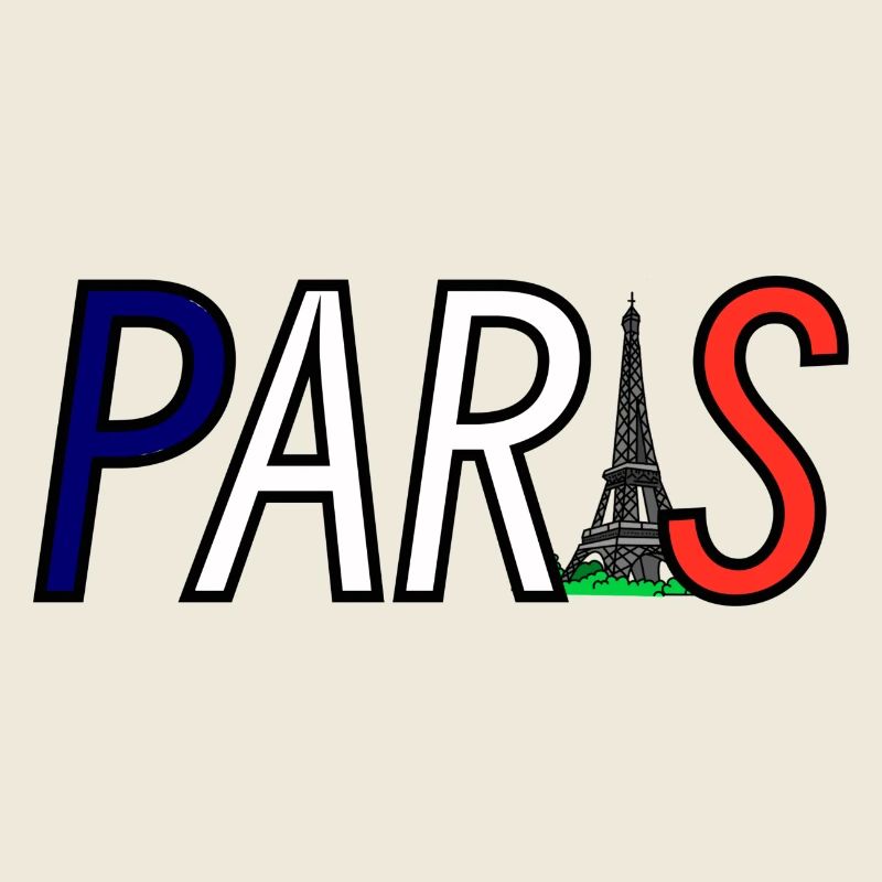 Silhouette parisienne avec jeu de couleurs de la tour Eiffel