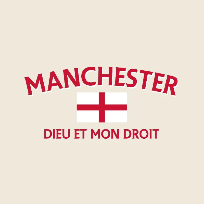 T-shirt à devise du drapeau de Manchester