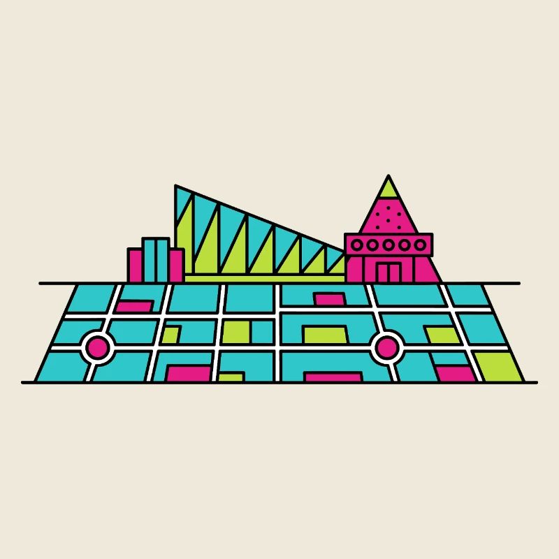 Milton Keynes City Skyline Xscape Modern Line Art